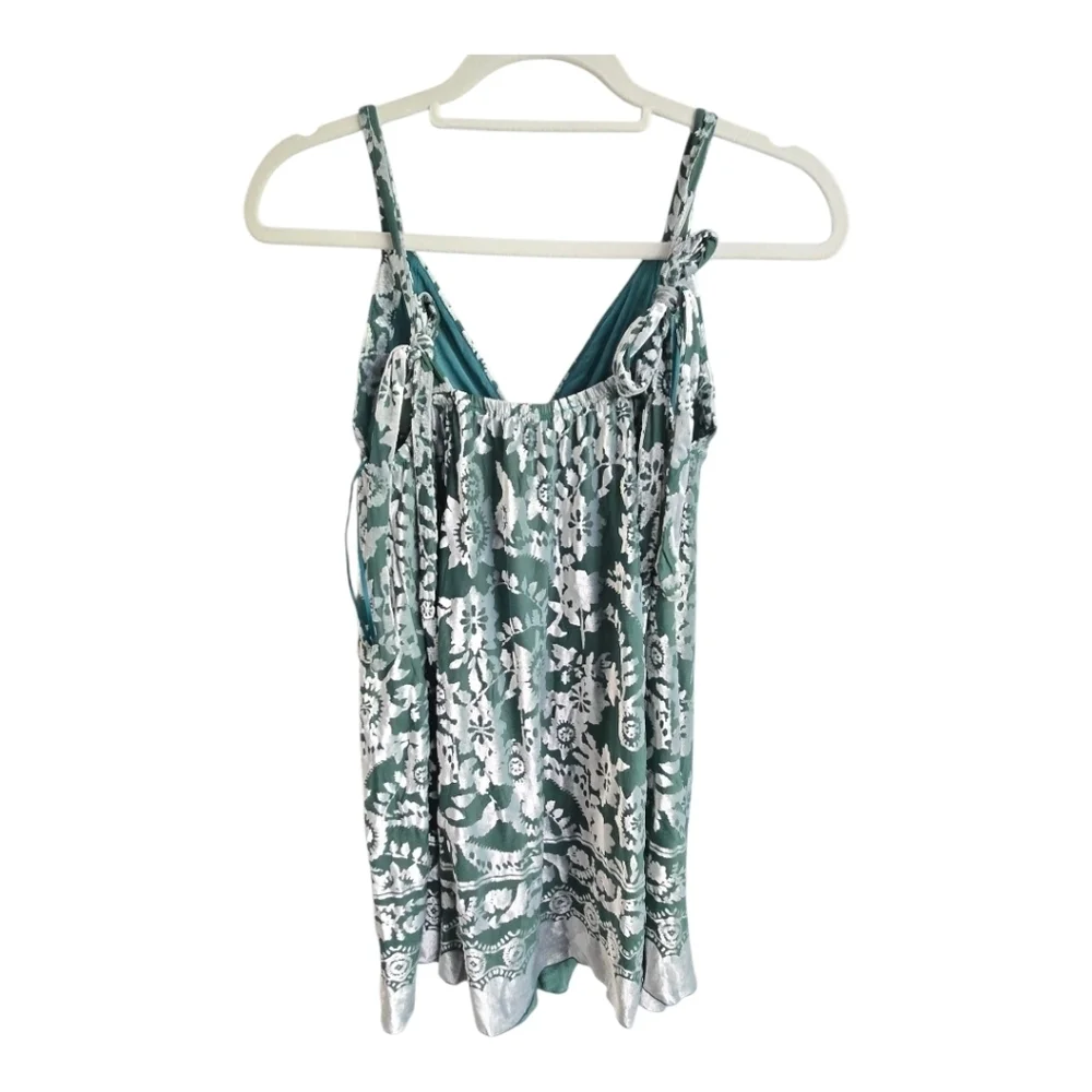 NWT Free People Snow Angel Mini Slip / Pine Frost Mini Dress, Xsmall